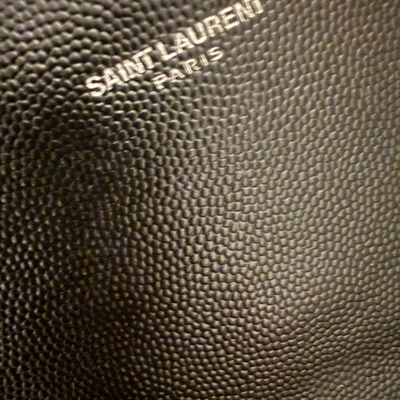 Saint Laurent Groan De Poudre monogram medium Cassandre wallet on chain so black - Picture 9 of 10